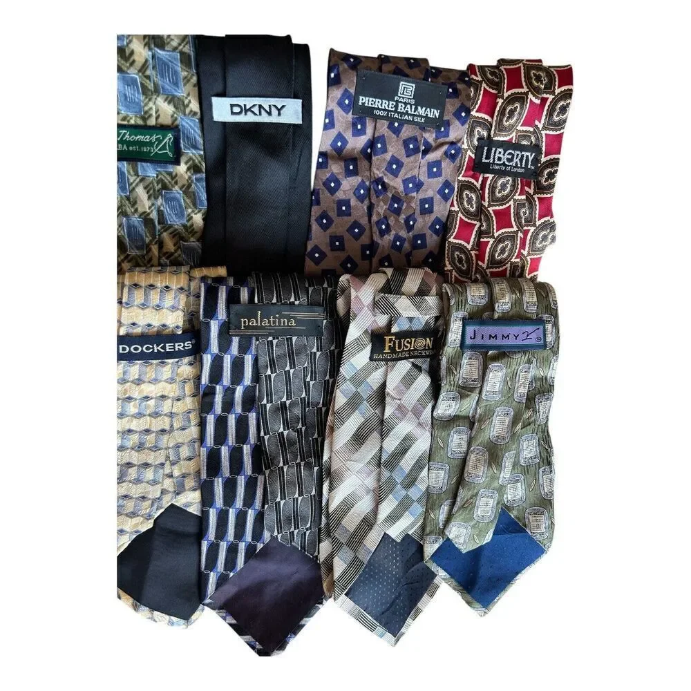 NWOT 14 Men’s Neckties Various Name Brands, Colors & Patterns All Silk Ties